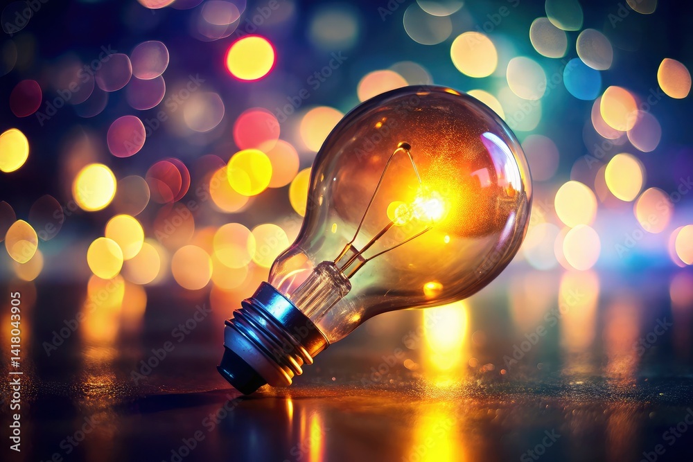 Bokeh Light Bulb Idea Inspiration - Creative Concept Photography