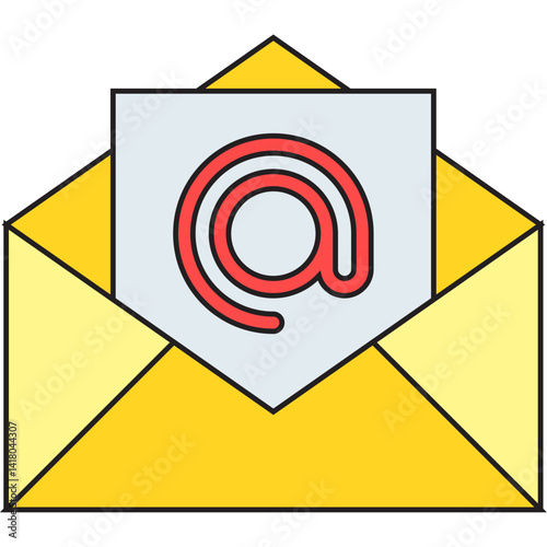 Email Address single vector illustration icon
