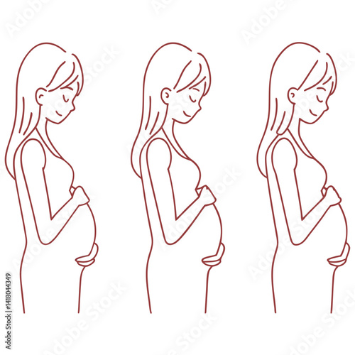 beautiful pregnant women style vector design illustrations