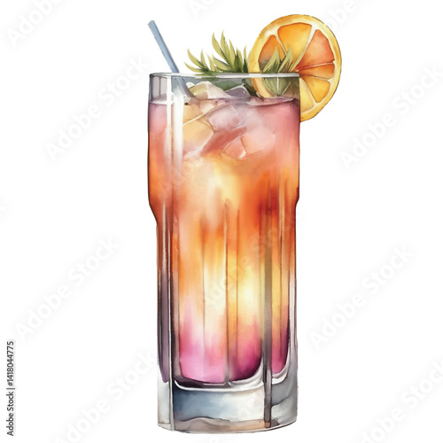 mocktail with ice and lime