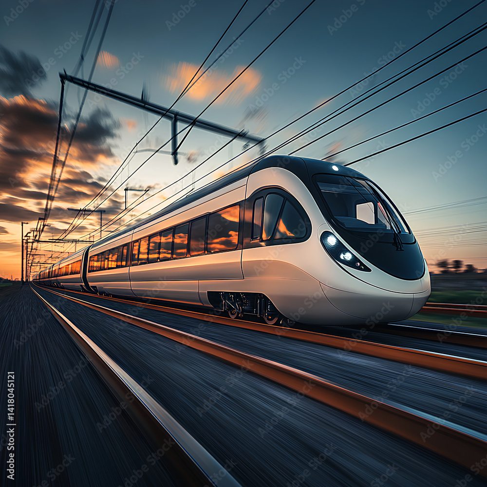 Fototapeta premium train in motion blur