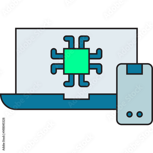 Devices single vector illustration icon