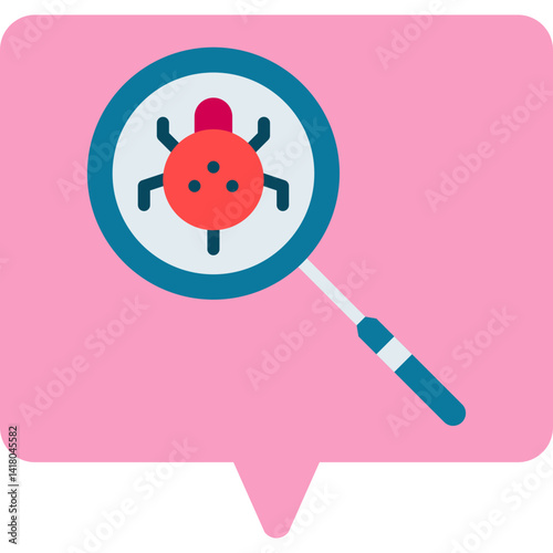 Find Bugs single vector illustration icon