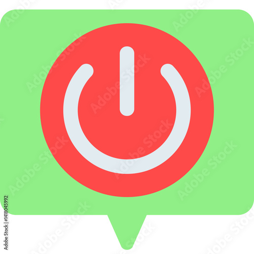 Power Button single vector illustration icon