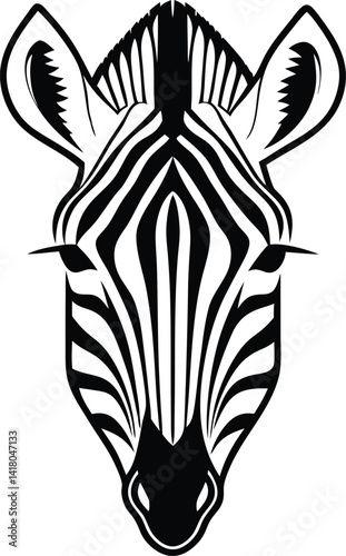 head of a Zebra, silhouette, pattern, fauna, skin, equus