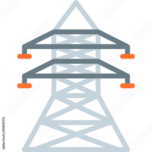 Power Line single vector illustration icon