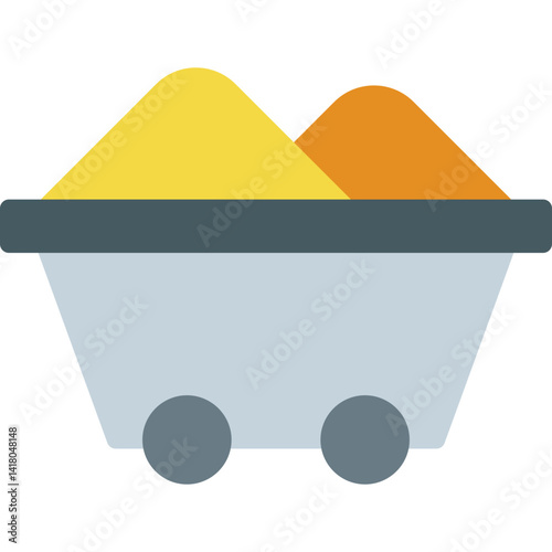 Wagon single vector illustration icon