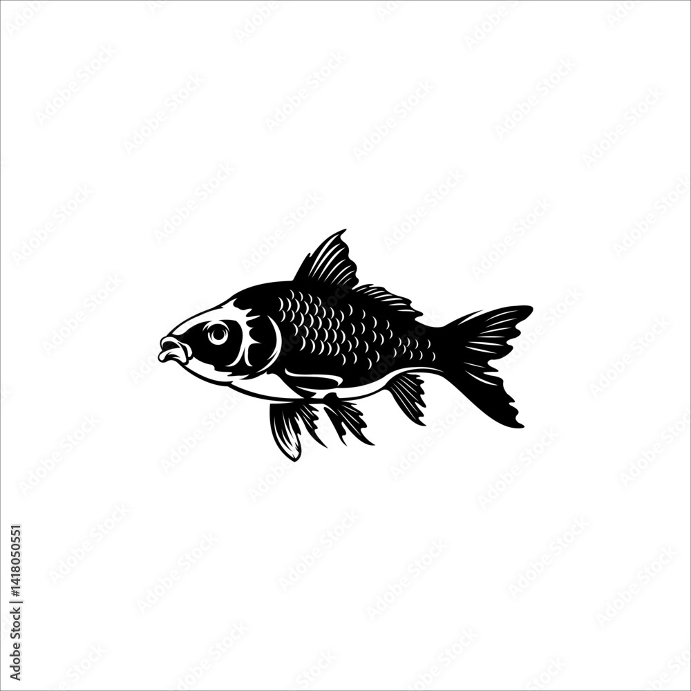 Fototapeta premium fish silhouette logo element
