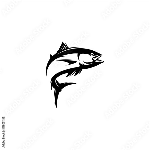 fish silhouette logo element
