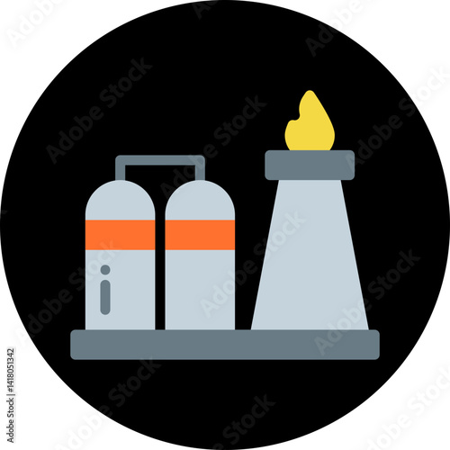 Refinery single vector illustration icon