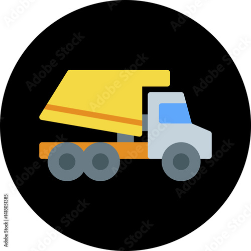 Tipper single vector illustration icon