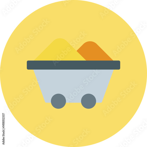 Wagon single vector illustration icon