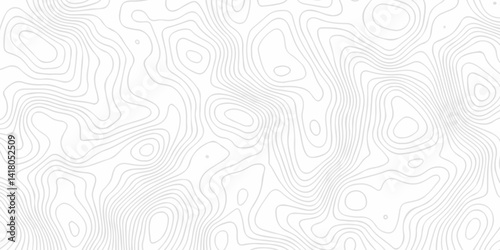 White wave paper curved reliefs abstract background. Lines Topographic contour lines map seamless pattern. Landscape geo topographic map background.