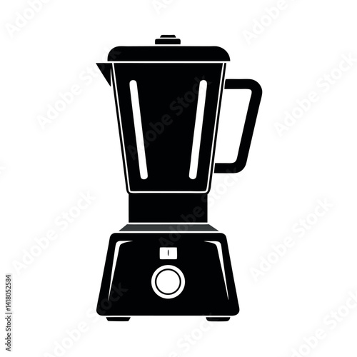 Kitchen Blender Icon Silhouette Style
