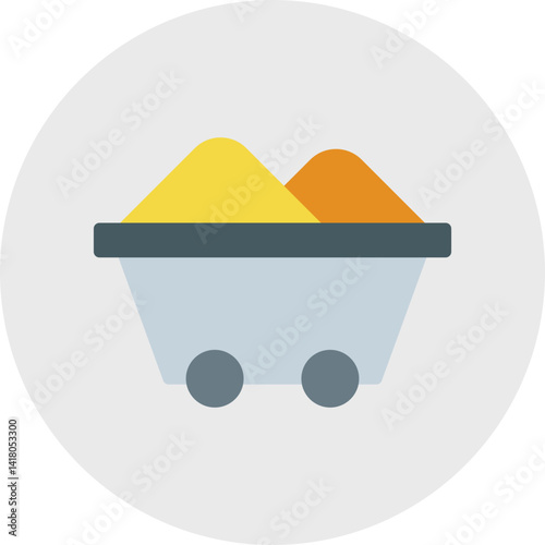 Wagon single vector illustration icon