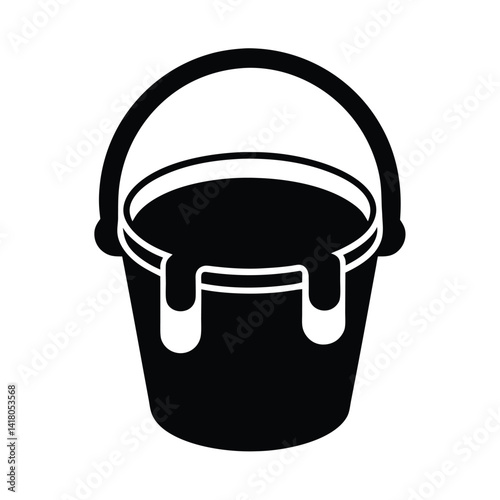 Paint Bucket Icon Vector Illustration