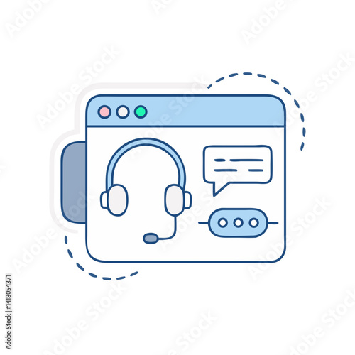 Support chat and communication interface.