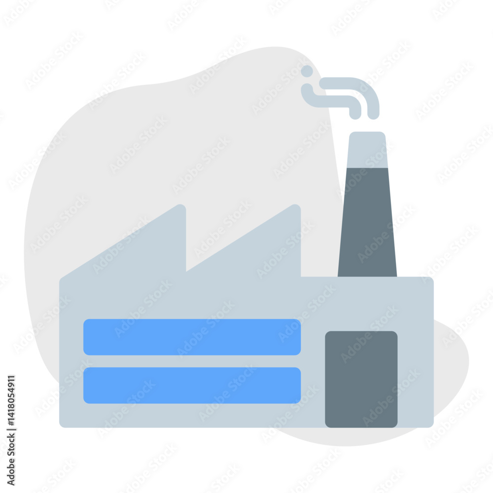 Factory I single vector illustration icon Factory I single vector illustration icon