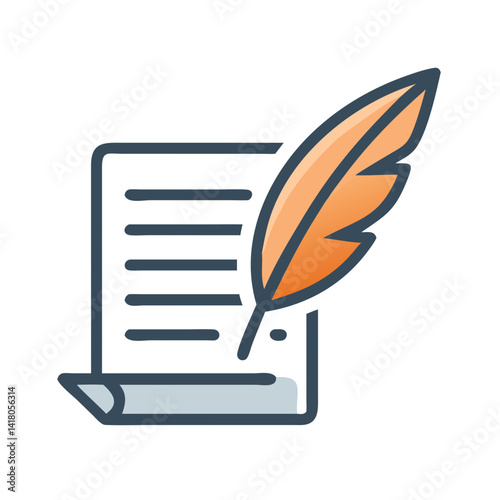 Feather Icon Representing Creative Writing and Artistic Expression