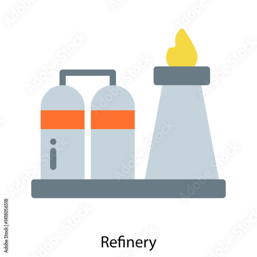 Refinery single vector illustration icon
