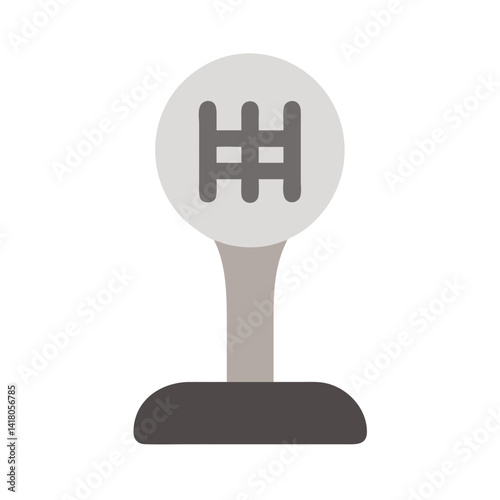 Gear Shift Lever Icon Representing Manual Transmission and Vehicle Driving Control