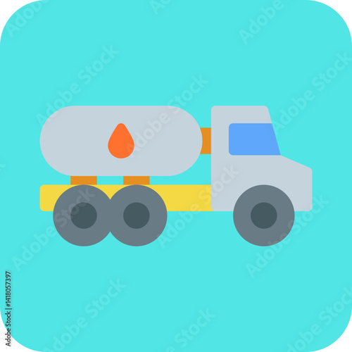 Tank Truck single vector illustration icon