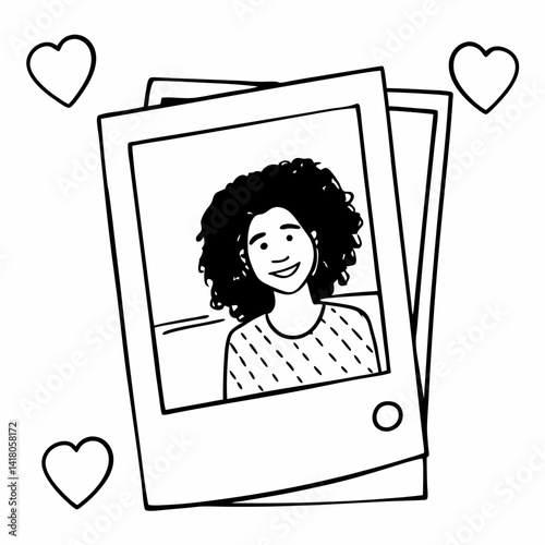 Closeup portrait of young emotional black woman in love posing over beige studio background, having romantic mood, smiling at camera. Millennials photo, lifestyle, emotions concept