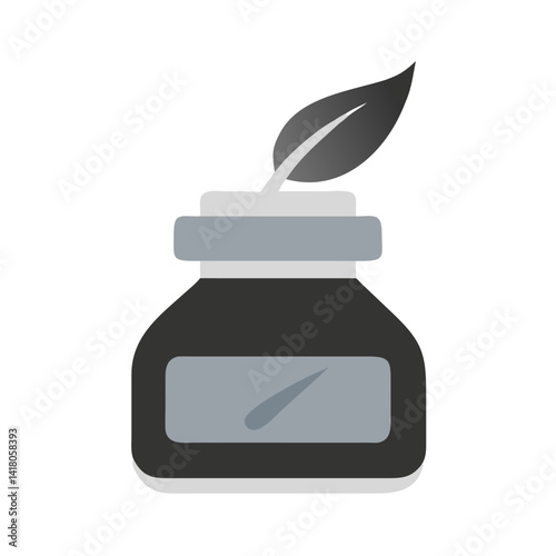 Ink Bottle Icon Representing Traditional Writing and Calligraphy Tool