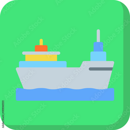 Cargo Ship I single vector illustration icon