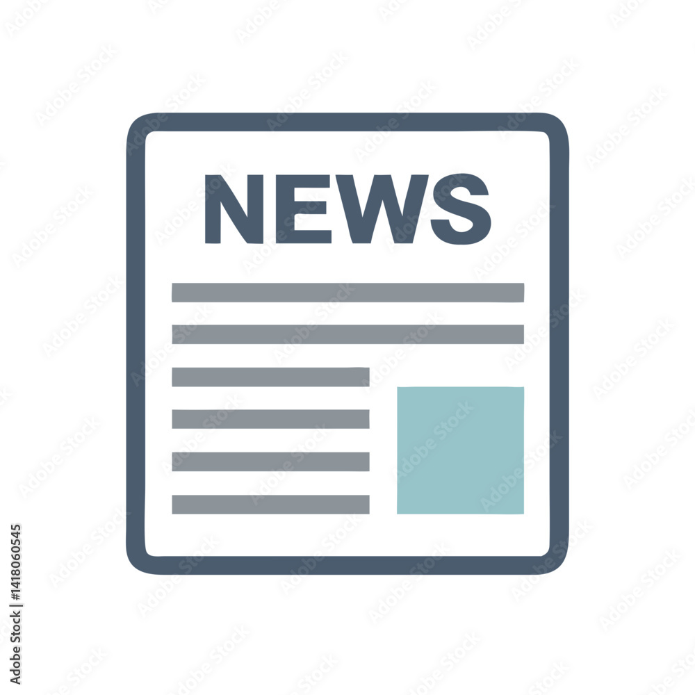 Page with Text Icon Representing News Article and Written Content Publication Page with Text Icon Representing News Article and Written Content Publication