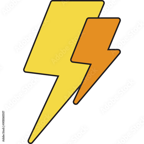 Electric Current single vector illustration icon