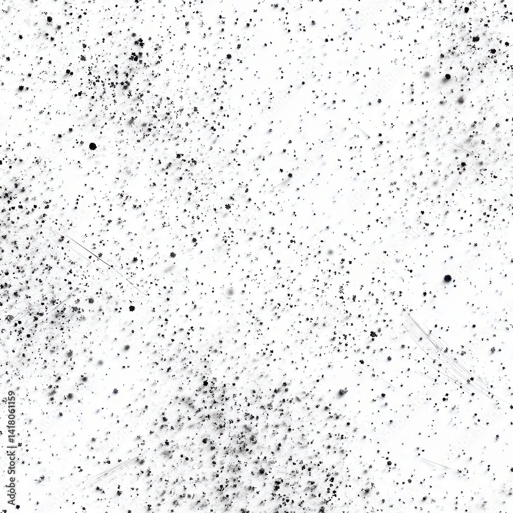 Specks and particles scattered randomly on white background Specks and particles scattered randomly on white background