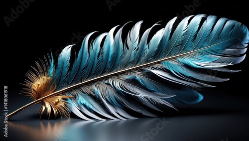 Obraz na płótnie Vibrant feather, intricate details w salonie
