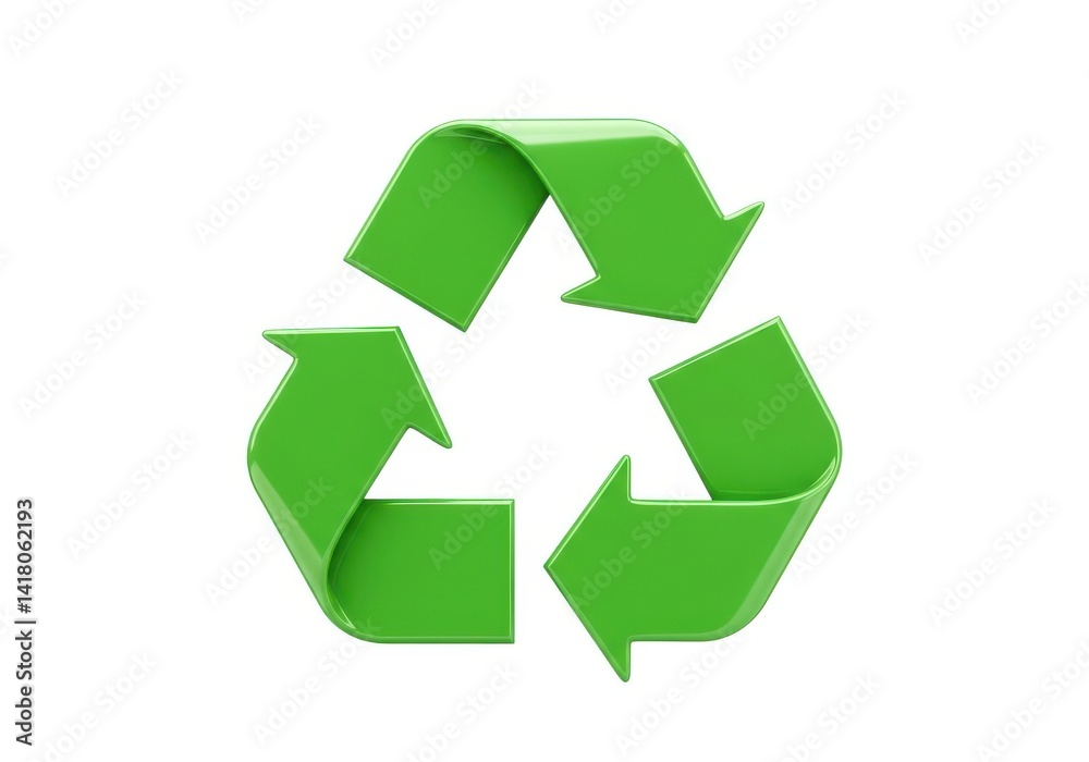 3d green recycle symbol isolated on white background 3d green recycle symbol isolated on white background
