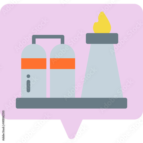 Refinery single vector illustration icon