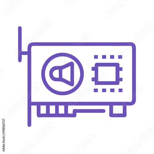 Sound Card Icon Representing Audio Processing and Computer Sound Hardware