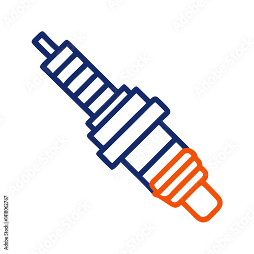 Spark Plug Icon Representing Ignition Component and Engine Combustion System