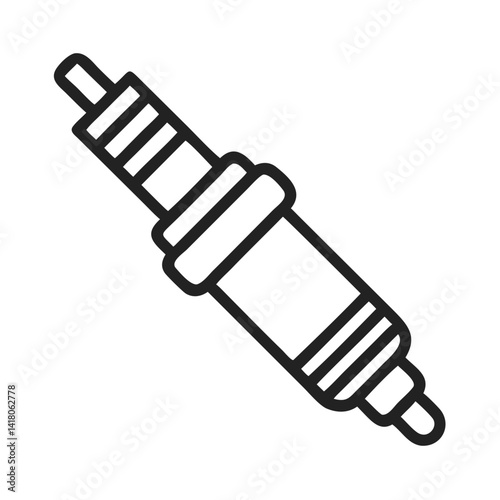 Spark Plug Icon Representing Ignition Component and Engine Combustion System