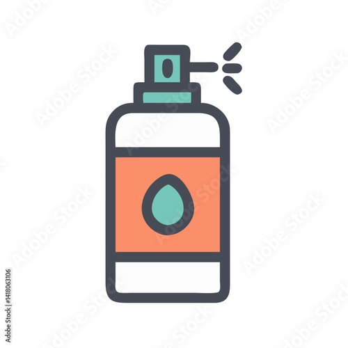 Spray Can Icon Representing Paint or Lubricant Application Tool