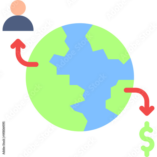 Out Source single vector illustration icon