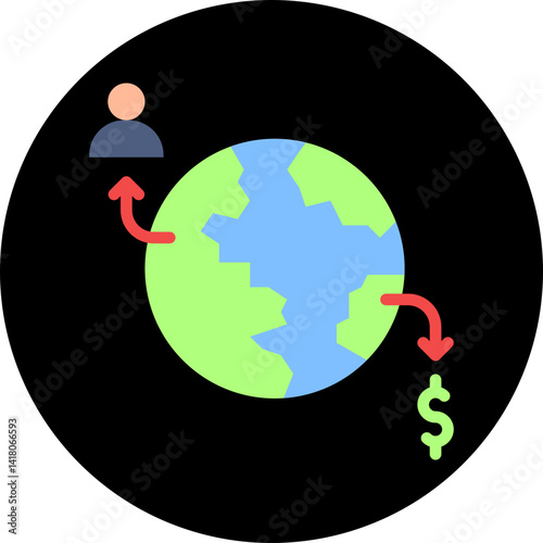 Out Source single vector illustration icon