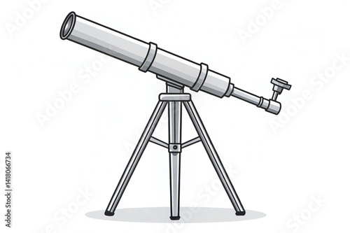 telescope on a white background