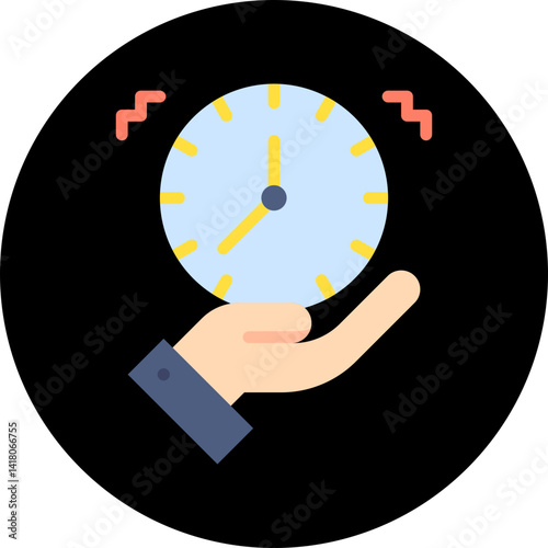 Time Management single vector illustration icon