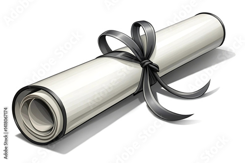 roll of paper isolated on white background