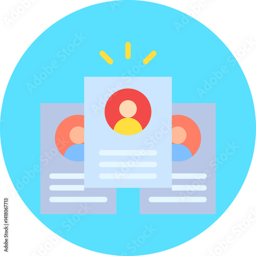 Candidate single vector illustration icon