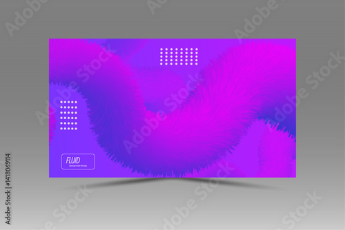 Abstract trendy design template with fluid liquid shapes. Gradient background applicable for covers banner  