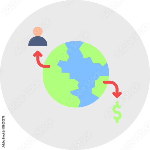 Out Source single vector illustration icon
