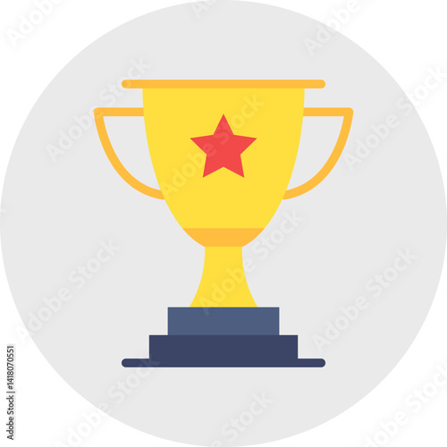 Achievements single vector illustration icon