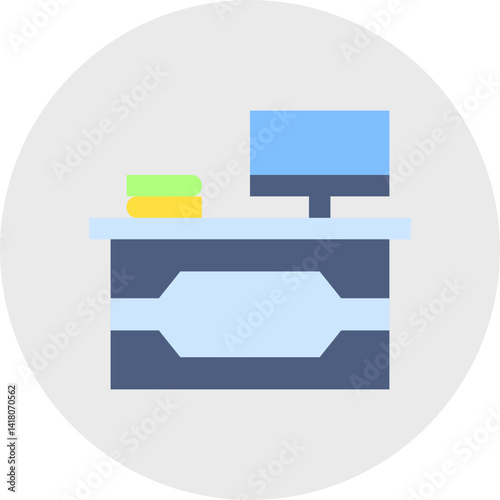 Workplace single vector illustration icon