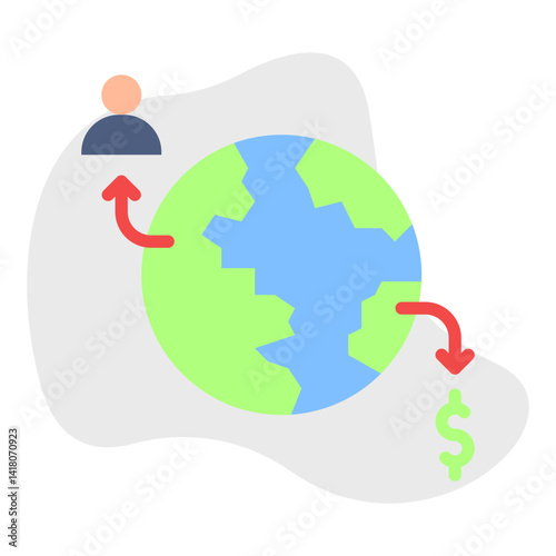 Out Source single vector illustration icon